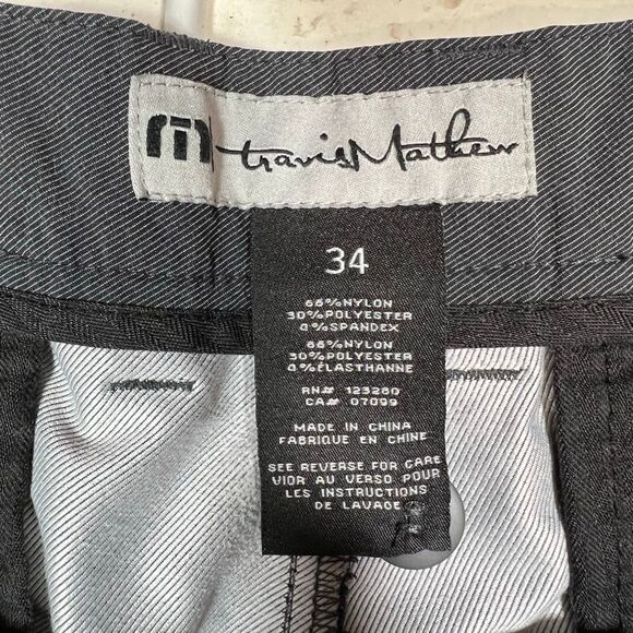 Travis Mathew Men's Flat Front High Rise Bermuda Golf Shorts Gray Size 34 - Picture 8 of 8